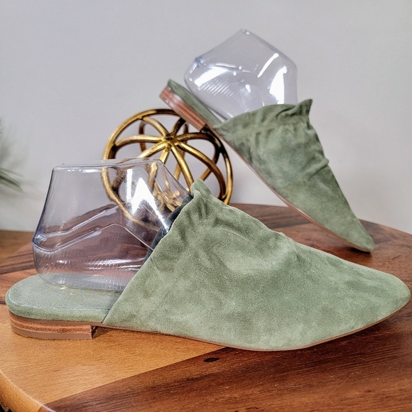 Matisse Vienna Sage Green Suede Women's Mules Size 9.5 - Picture 14 of 15